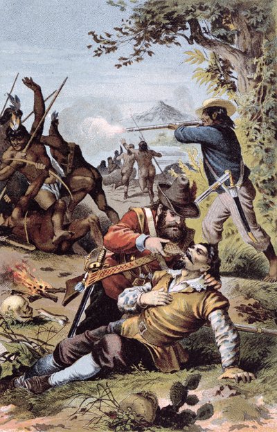 Les Aventures de Robinson Crusoé, fin du XIXe siècle - German School