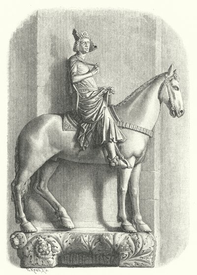 Le Cavalier de Bamberg, statue à la cathédrale de Bamberg, Allemagne - German School