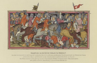 La bataille de Mühldorf, 1322 - German School
