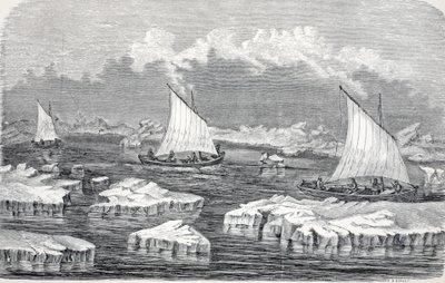 Les bateaux sous voile, pub. Londres 1874 - German School