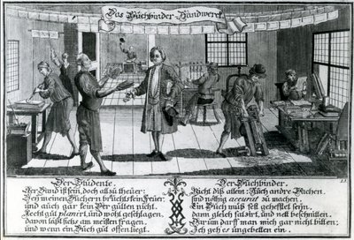Le Relieur (gravure) - German School