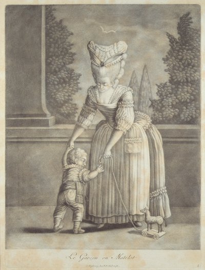 Le garçon en costume de marin, publié par Johann Jakob Haid (1704-67) Augsbourg - German School