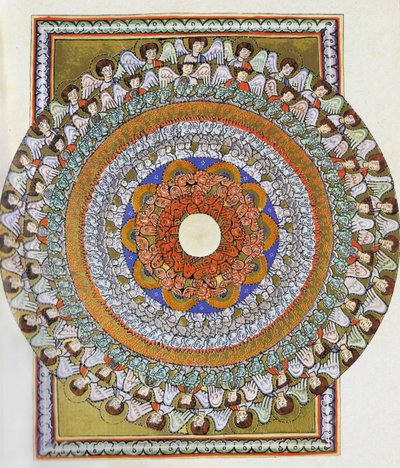 Le Chœur des Anges. Miniature du Liber Scivias par Hildegarde de Bingen, vers 1175 - German School