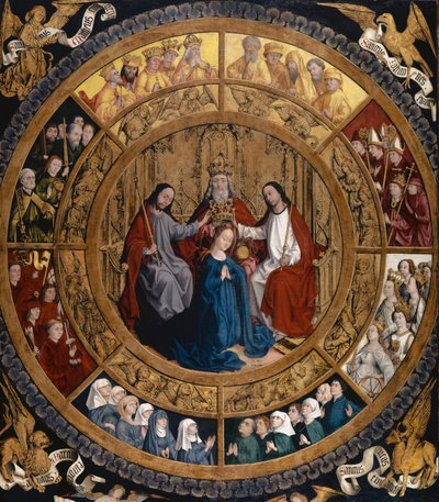 Couronnement de la Vierge entourée d