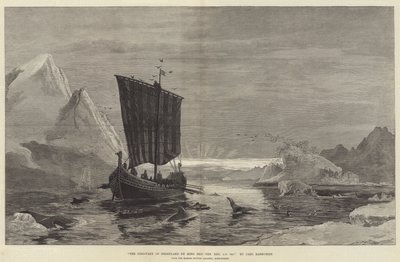 La découverte du Groenland par le roi Éric le Rouge, 983 après J.-C. - German School