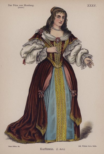 La Duchesse de Brandebourg, de Der Prinz von Homburg (Le Prince de Hombourg) par Heinrich von Kleist - German School