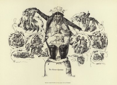 La pompe générale (litho) - German School