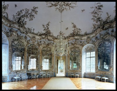 La Salle des Miroirs, conçue par François Cuvilliés (1695-1768), avec des travaux en stuc de Johann Baptist Zimmermann (1680-1758), 1734-37 - German School