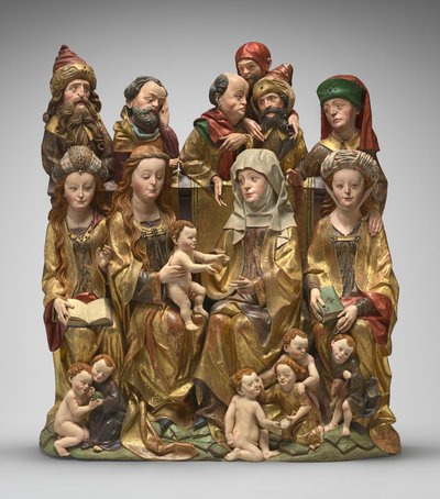 La Sainte Parenté, vers 1480-1490 (bois polychrome) - German School