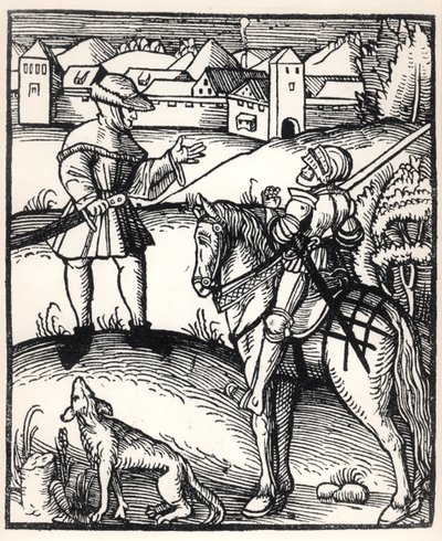 Le chevalier et le paysan - German School