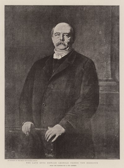 Le défunt Otto Edward Leopold Prince von Bismarck (lithographie) - German School
