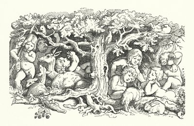 Les sept cygnes (gravure) - German School