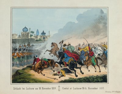 Le siège de Lucknow en Uttar Pradesh pendant la rébellion indienne de 1857 - German School