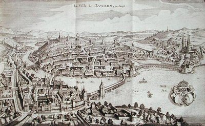 La ville de Lucerne, Suisse, de 
