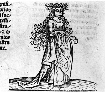 La Vierge - dans le Traité de Johannes Angeli De Magnisconnectionibue annorum revolutionibus ac eorum perfectionibus. Augsbourg, Erhard Ratdolt - German School