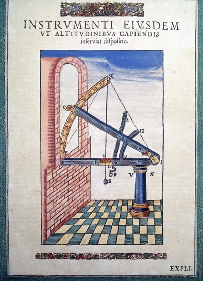 Le sextant astronomique dans « Astronomiae instituatae machanicia » par Tycho Brahe (1546 - 1601), Wandsbeck - German School