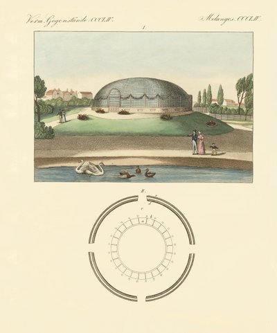Le bâtiment en forme de coupole dans le jardin zoologique de Surrey - German School