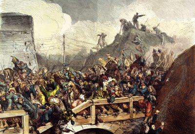 Les troupes françaises vaincues à la bataille de Sedan, 1er septembre 1870 - German School