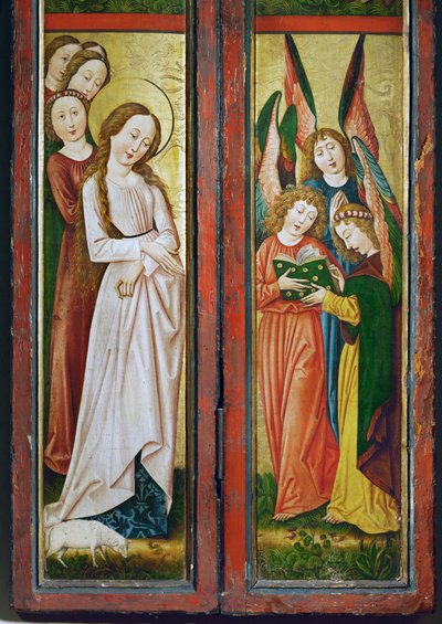 La légende de Sainte Agnès (peinture sur bois) - German School