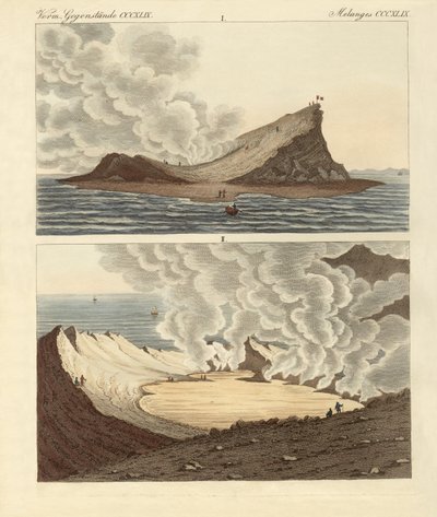La nouvelle île volcanique en mer Méditerranée, deux mois plus tard - German School