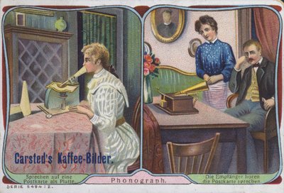 Le phonographe utilisé pour envoyer des messages vocaux - German School