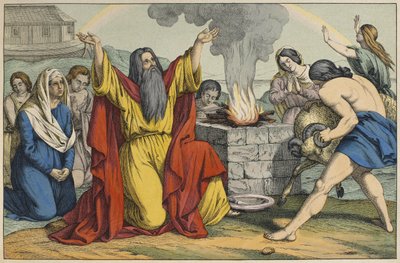 Le sacrifice de Noé, illustration de L