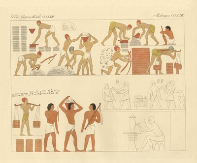 La servitude des juifs en Égypte représentée sur une image vieille de 3000 ans dans une tombe en Haute-Égypte - German School