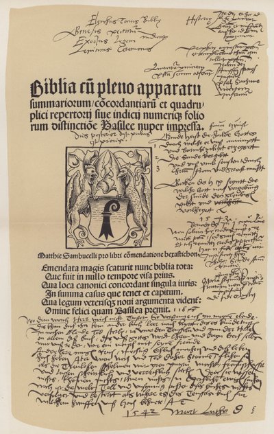 Page de titre de la bible de Martin Luther - German School