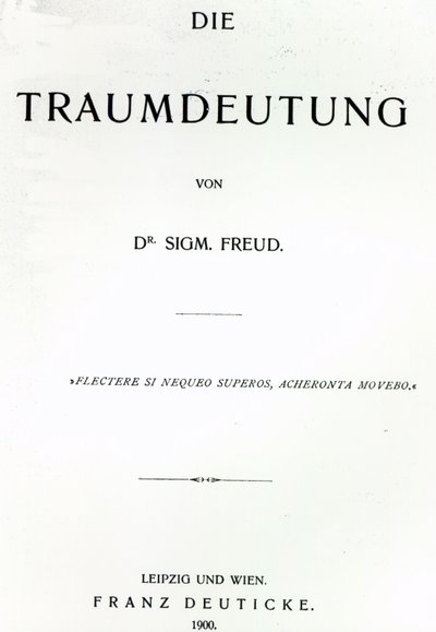 Page de titre de Die Traumdeutung de Sigmund Freud, publié en 1899 - German School