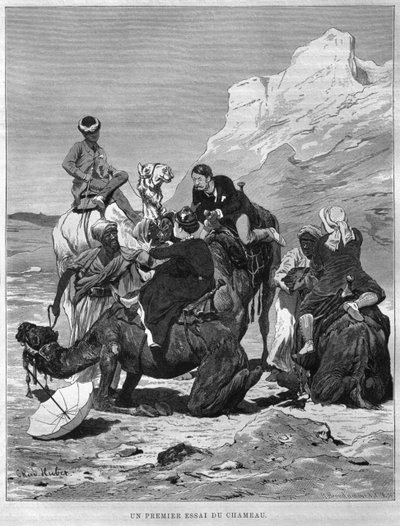 Touristes à dos de chameau, de L