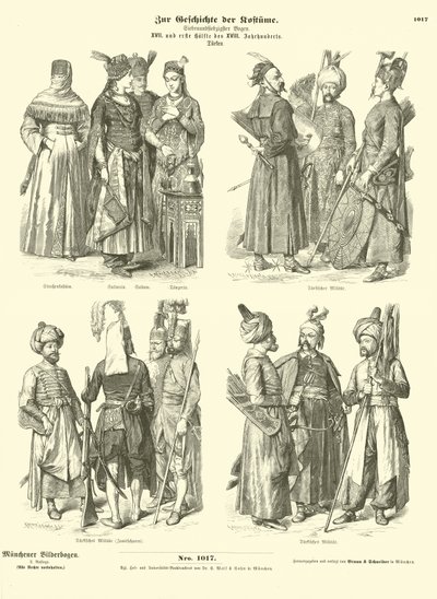 Costumes turcs, XVIIe et première moitié du XVIIIe siècle - German School