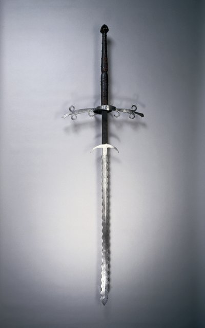 Épée à deux mains avec lame flamboyante, 1550-1600 - German School