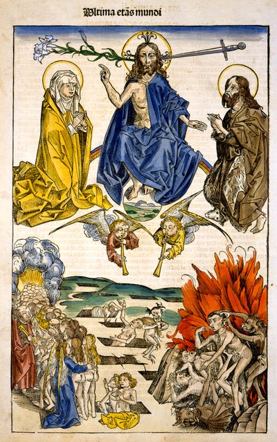 Ultima etas Mundi (Le Jugement Dernier) du Liber Chronicarum par Hartmann Schedel, 1493 - German School