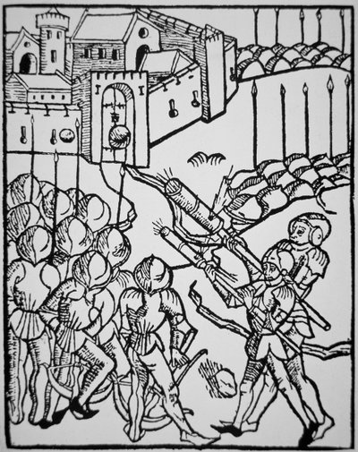 Utilisation des armes à feu au XVe siècle, illustration du 