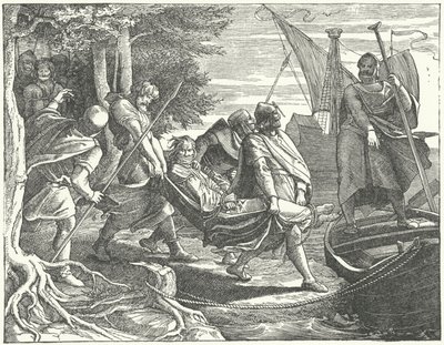 Valdemar II de Danemark fait prisonnier par Henri Ier, comte de Schwerin - German School