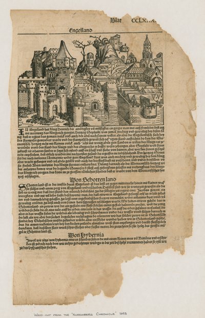 Vue de Londres, 1493. De la Chronique de Nuremberg - German School