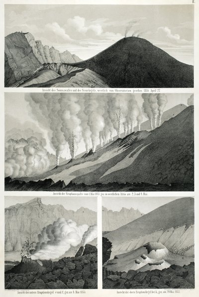 Vue du mont Somma et du mont Vésuve, vue de l