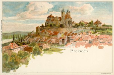 Vue de la ville de Breisach, Allemagne - German School