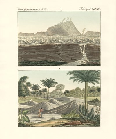 Vues de quelques volcans dans le royaume de Nouvelle-Espagne en Amérique - German School