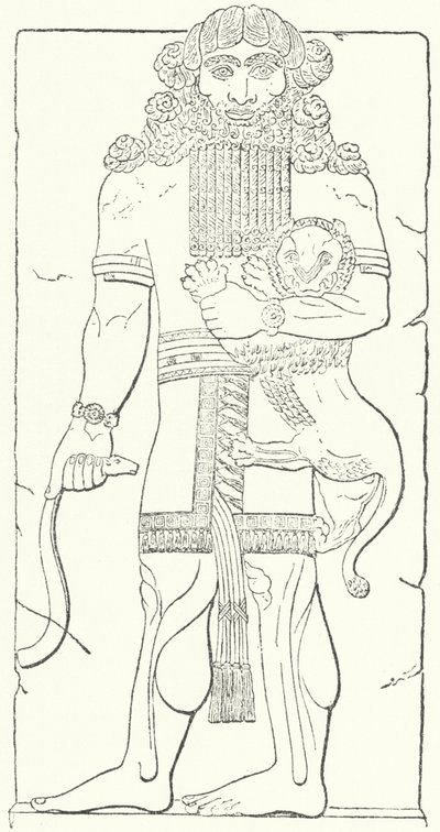 Relief mural de Gilgamesh des ruines de Dur-Sharrukin, capitale des Assyriens à l