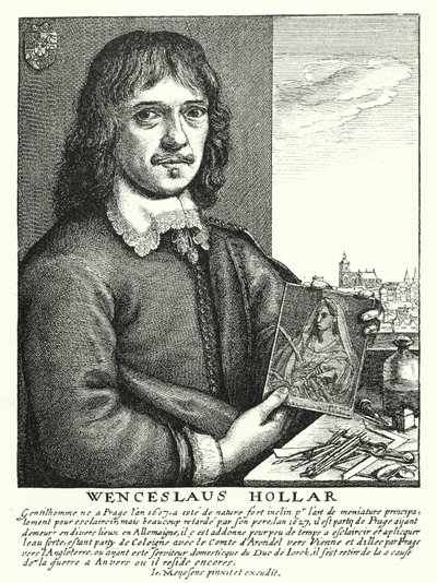 Wenceslaus Hollar, dessinateur, graveur et illustrateur bohémien (gravure) - German School