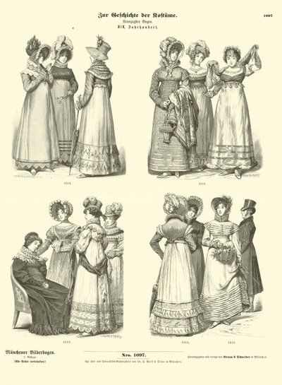 Costume féminin, XIXe siècle - German School