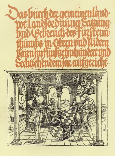 Gravure sur bois du Bairish Landplot - German School