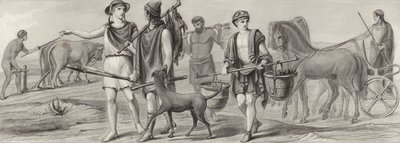 Travail et occupations dans la Grèce antique. Illustration pour Bilder-Atlas - German School