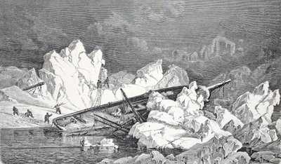 Naufrage de la Hansa, pub. Londres 1874 - German School