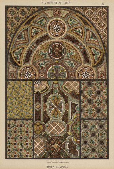 XVIIIe siècle, Sols en mosaïque - German School