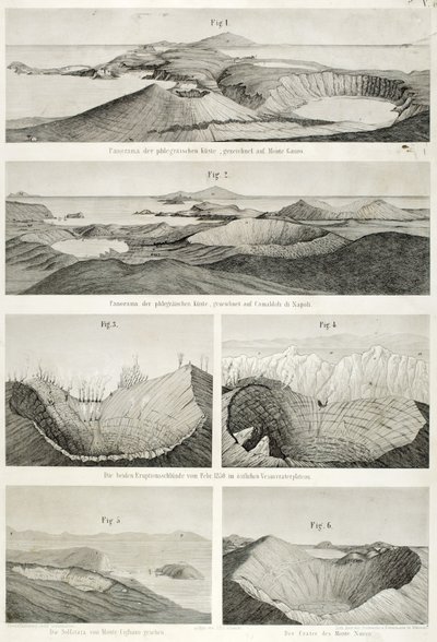 Vue de la côte phlégréenne, dessinée depuis le Monte Gauro - German School