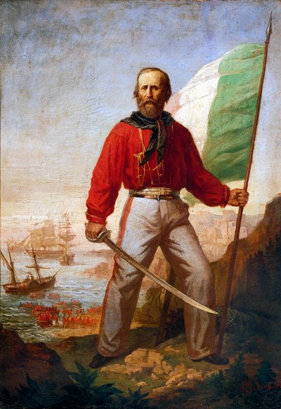 Giuseppe Garibaldi lors du débarquement des Mille à Marsala - Gerolamo Induno