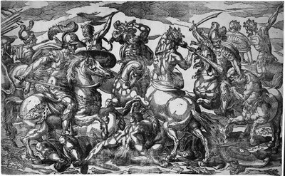 Bataille des Lapithes et des Centaures, vers 1600 - Geronima Cagnaccia Parasole