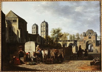 Fontaine publique et église Saint-Géréon à Cologne, ca. 1670 - Gerrit Adriaensz Berckheyde